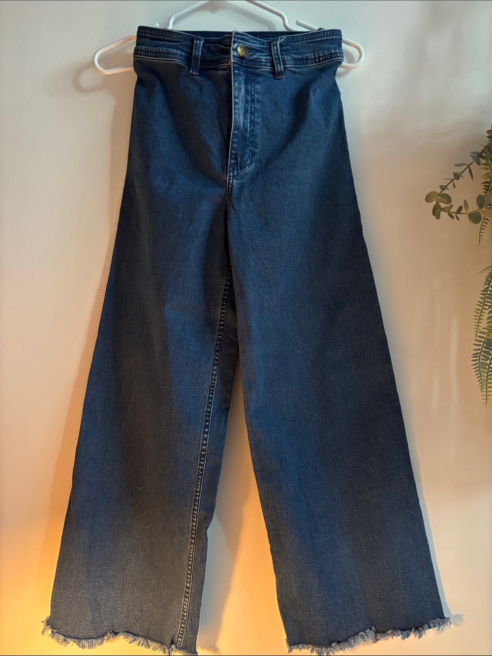 Billabong Women’s  Free Fall Wide Leg Jeans in Deep Blue Denim